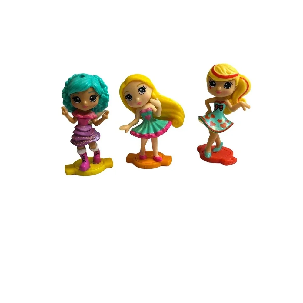 Party Popteenies Dolls‎ by Spin Master PVC Cake Toppers Lot of 6
